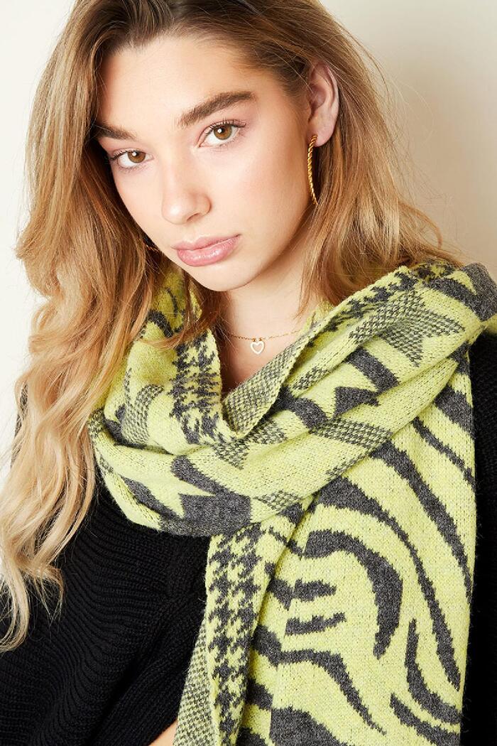 Scarf cozy winter Yellow Acrylic Picture3